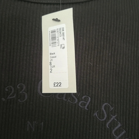 River Island Black Muscle Fit T-SHIRT - Picture 3 of 6